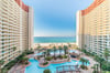 Largest pool in Panama City Beach! This incredible beachfront pool complex has a lagoon pool, a huge hot tub, a tiki bar and a snack bar! Check out the Virtual Tour of this property on our listing. Tropical pool deck, paradise!