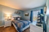 The Blue Sails second bedroom offers a queen sized bed w/ luxurious linens
