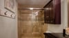 Gorgeous walk-in shower & high end cabinetry