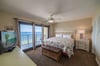 The Coastal Seas master bedroom provides a king sized bed with high thread count linens