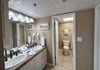 Double vanities in the en-suite master bath