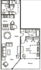 Example Floor Plan. Please see our descriptions and photos for actual furnishings and placement