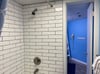 Beautiful subway tiled shower/tub combo