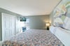The Sea Glass Guest room has a large closet for all your storage needs and a flat screen TV