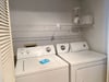 Your Full size washer and dryer is located in the kitchen for your convenience