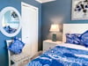 Coastal blue tones make this condo relaxing