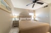 You'll enjoy the bedroom's ceiling fan to keep you cool at night