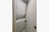 Stackable washer & dryer is located next to the bathroom for your convenience.