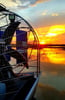 Enjoy a magnificent sunset on an airboat ride