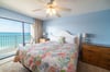 The Coastal Seas master bedroom provides a king sized bed with high thread count linens